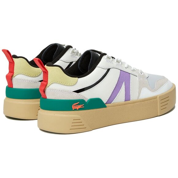 Women´s Lacoste L002 222 4 SFA Leather and Suede Colour-Pop Sneakers, Sz 6, used - Picture 2 of 12